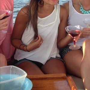 Free People - white braided tank